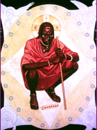 'Masai Christ' - Source is unknown, Afrika (Jesus als Masai - Afrika)