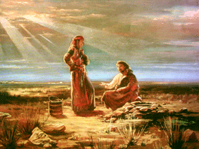'Jesus at a Well' - Batjargal Tseintsogzoi, Ulaanbaatar, Mongolia (Jesus mit Frau am Brunnen - Mongolei)