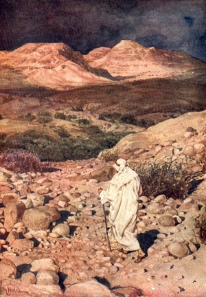 'Temptation of Jesus in desert, William Hole: The Life of Jesus of Nazareth. Eighty Pictures.'