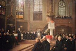 Gemälde von J.W. Rumpler anläßlich der Einweihung in der neuen Dreikönigskirche am 08.05.1881