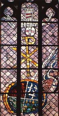 Glaubensbekenntnis - Ostfenster von Charles Crodel, Dreikönigskirche