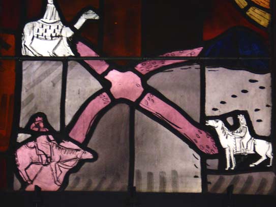 Wegkreuzung - Ausschnitt aus Nordfenster von Charles Crodel, Dreikönigskirche