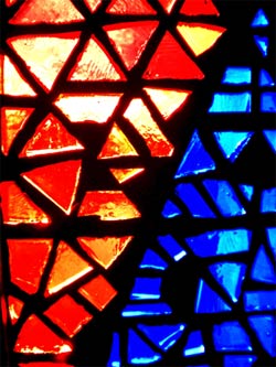 Glasfenster in einer Autobahnkirche, Baden Baden, PSch