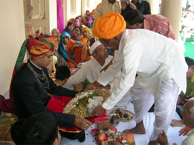 'The wedding feast is served at a Rajput wedding', 2006, Jaisingh Rathore
