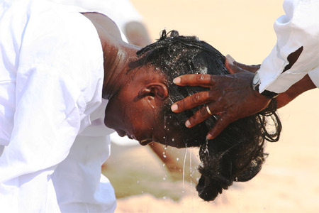 'A woman being baptised in Benin', Arnhem, Holland, 2007