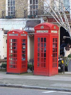 'Big and small red phonebox', 2007, Oxyman