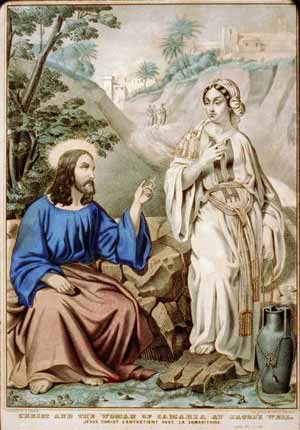 'Christ and the woman of Samaria at Jacob's Well', between 1835 and 1856, N. Currier