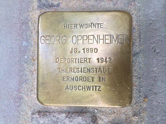 Stolpersteinverlegung für Georg Oppenheimer